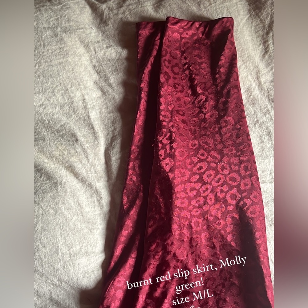 Burnt red slip skirt